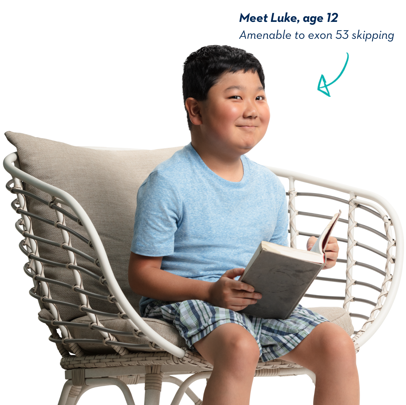 Meet Luke, age 12. Amenable to exon 53 skipping